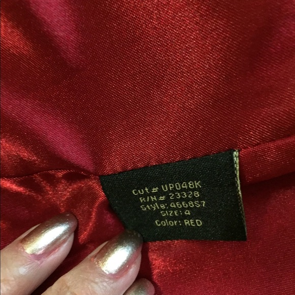 Red/Merlot Wool Coat - Picture 6 of 8